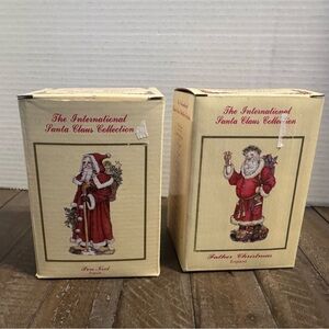 Vintage 1993 The International Santa Claus Collection- set of 2